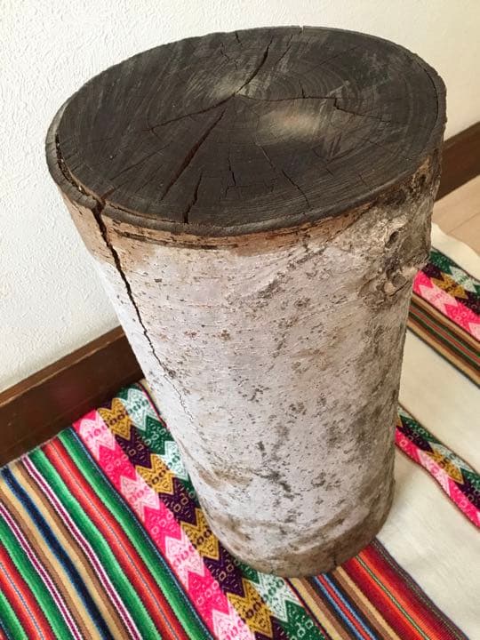 完全乾燥済み【天然欅の木】切り株スツール/インテリア台/切り株椅子/室内OKです