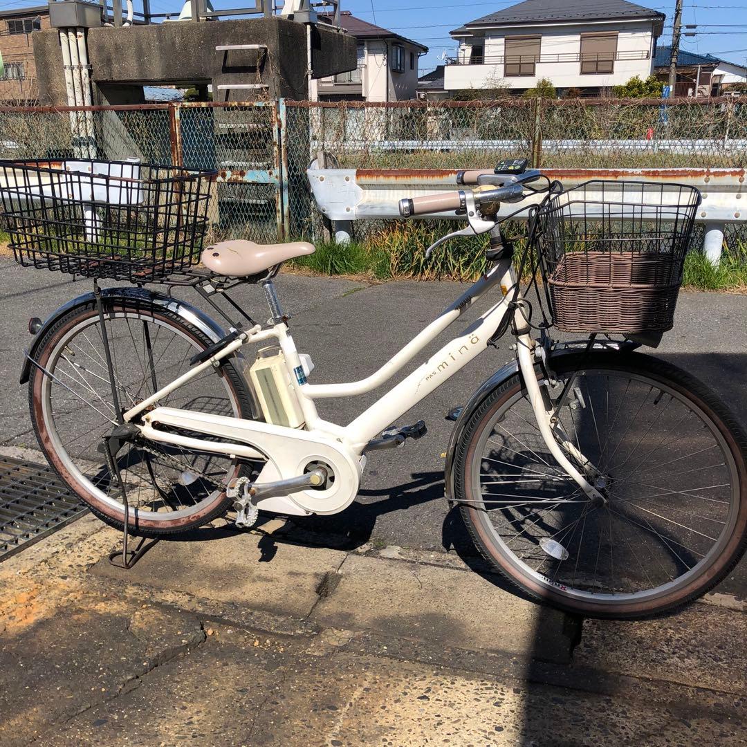 [479]送料無料 ヤマハ電動自転車 PAS mina パスミナ 黒バッテリー