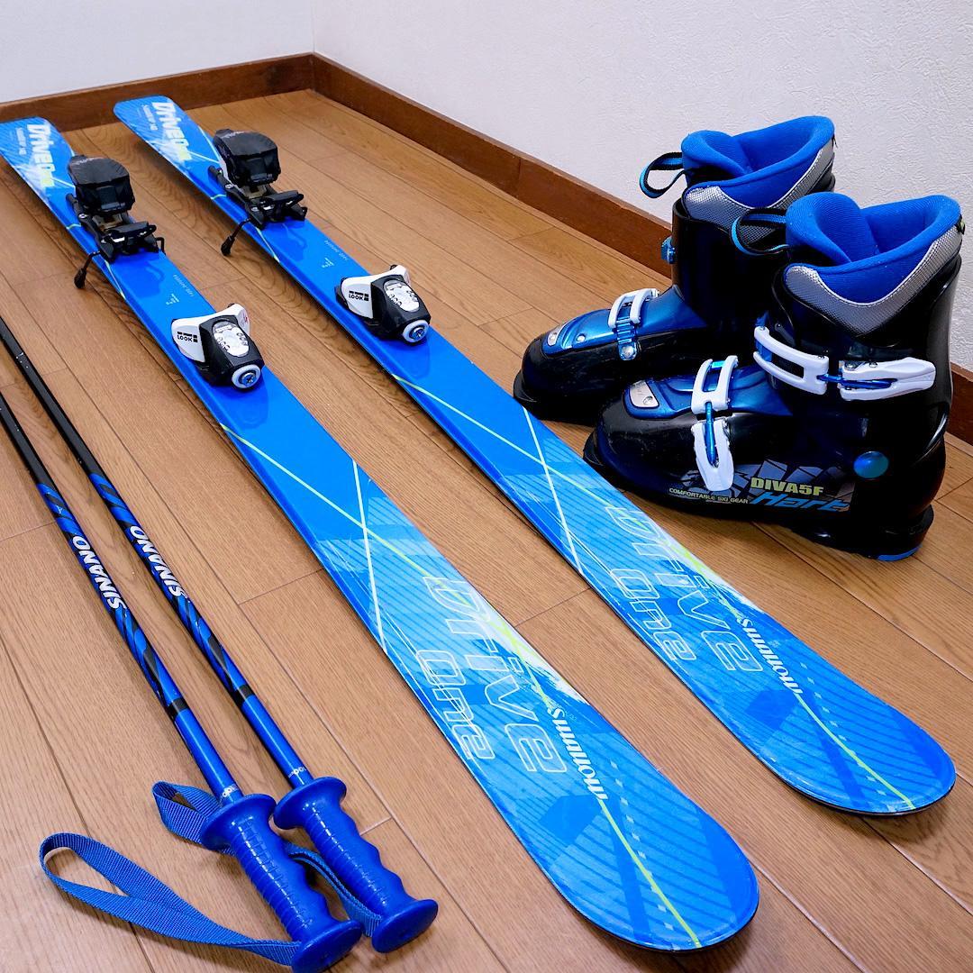 メンテ済 140cm 靴24cm SWALLOW スキーセット