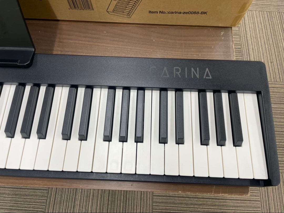 折りたたみ電子ピアノ　88鍵盤　充電タイプ　ブラック