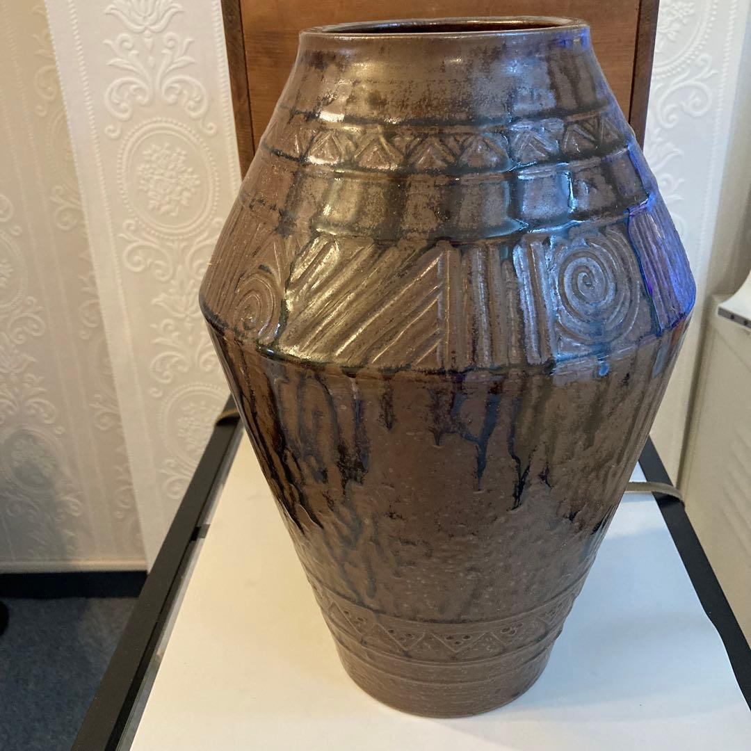 行基焼 行基窯 加藤博明 花瓶 壺 骨董 アンティーク