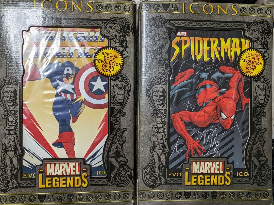 トイビズ版マーベルレジェンドアイコンズ・キャプテンアメリカ&スパイダーマン