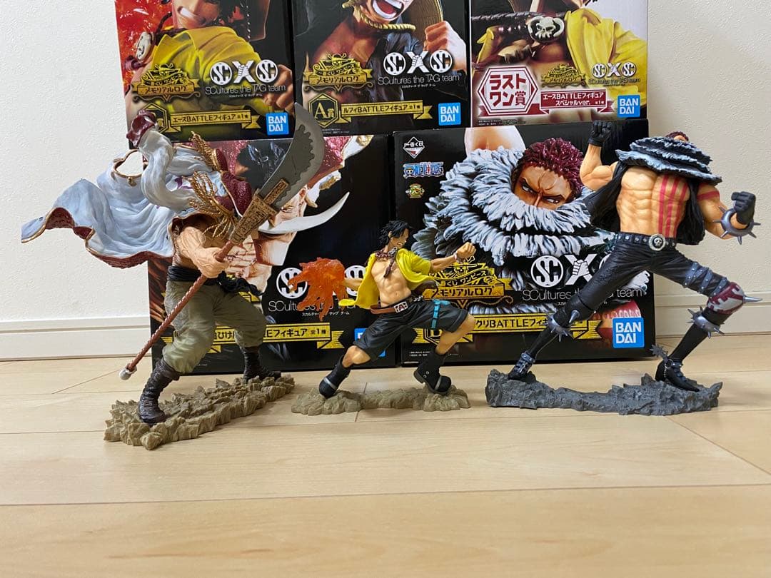 ワンピース　一番くじ　メモリアルログ　フィギュア　白ひげ　カタクリ　エース