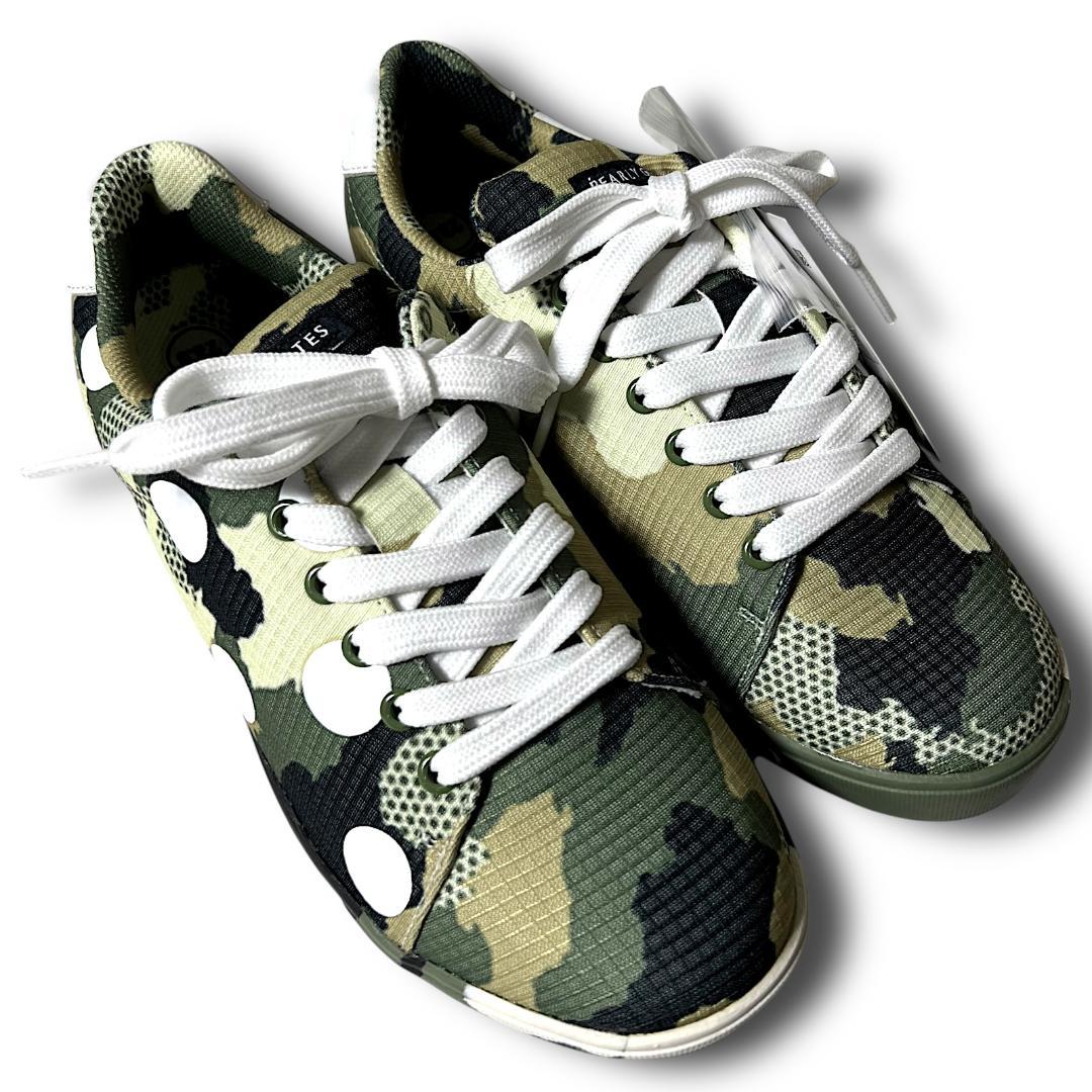 23cm パーリーゲイツ CAMO×ロゴ スパイク ゴルフシューズ