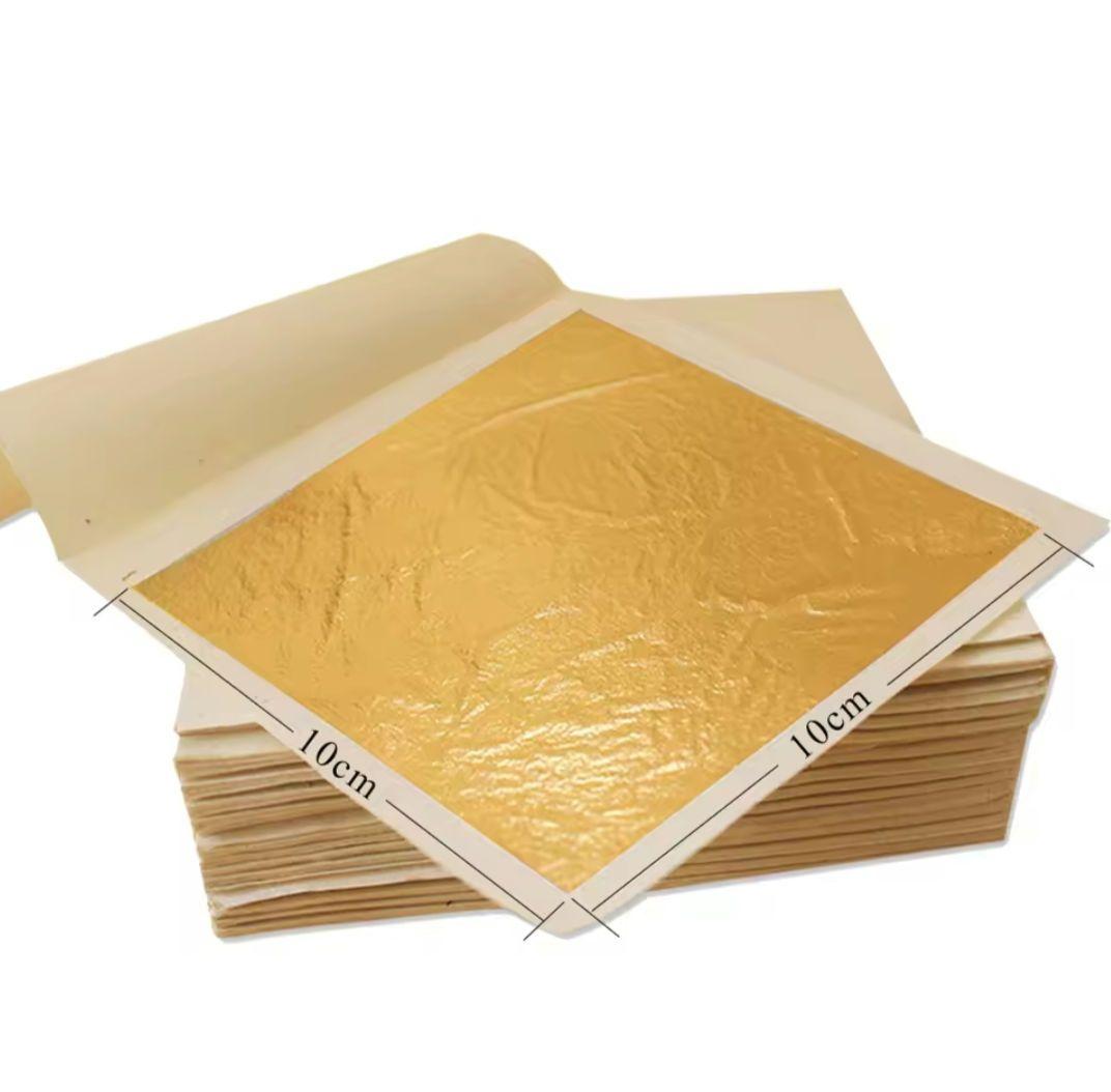 金箔　食用　10㎝　24k　ゴールド　100枚