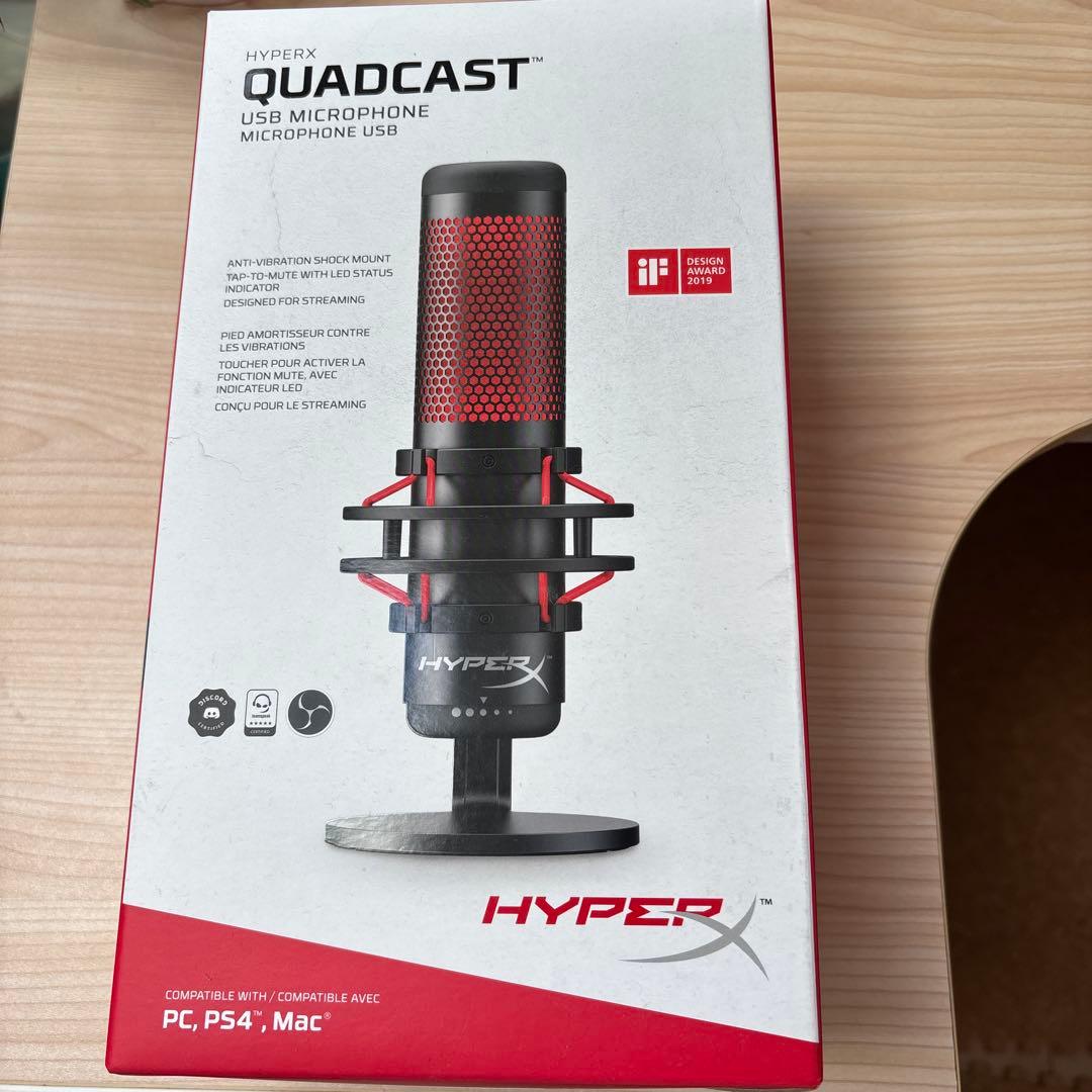 【新品(開封済)　未使用】HyperX HX-MICQC-BK