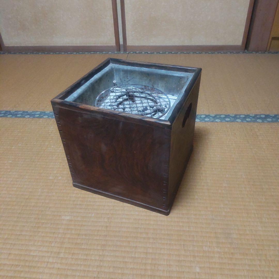 ト*子様 木製火鉢 角火鉢　手あぶり火鉢　箱火鉢　アンティーク　レトロ　古民具