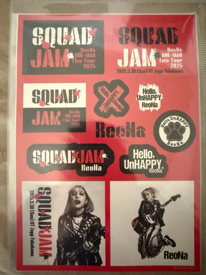 ReoNa SQUADJAM ピック＆ステッカー コンプリートセット