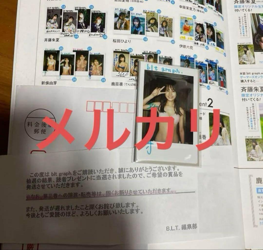 限定　新條由芽　サイン入りチェケ　当選