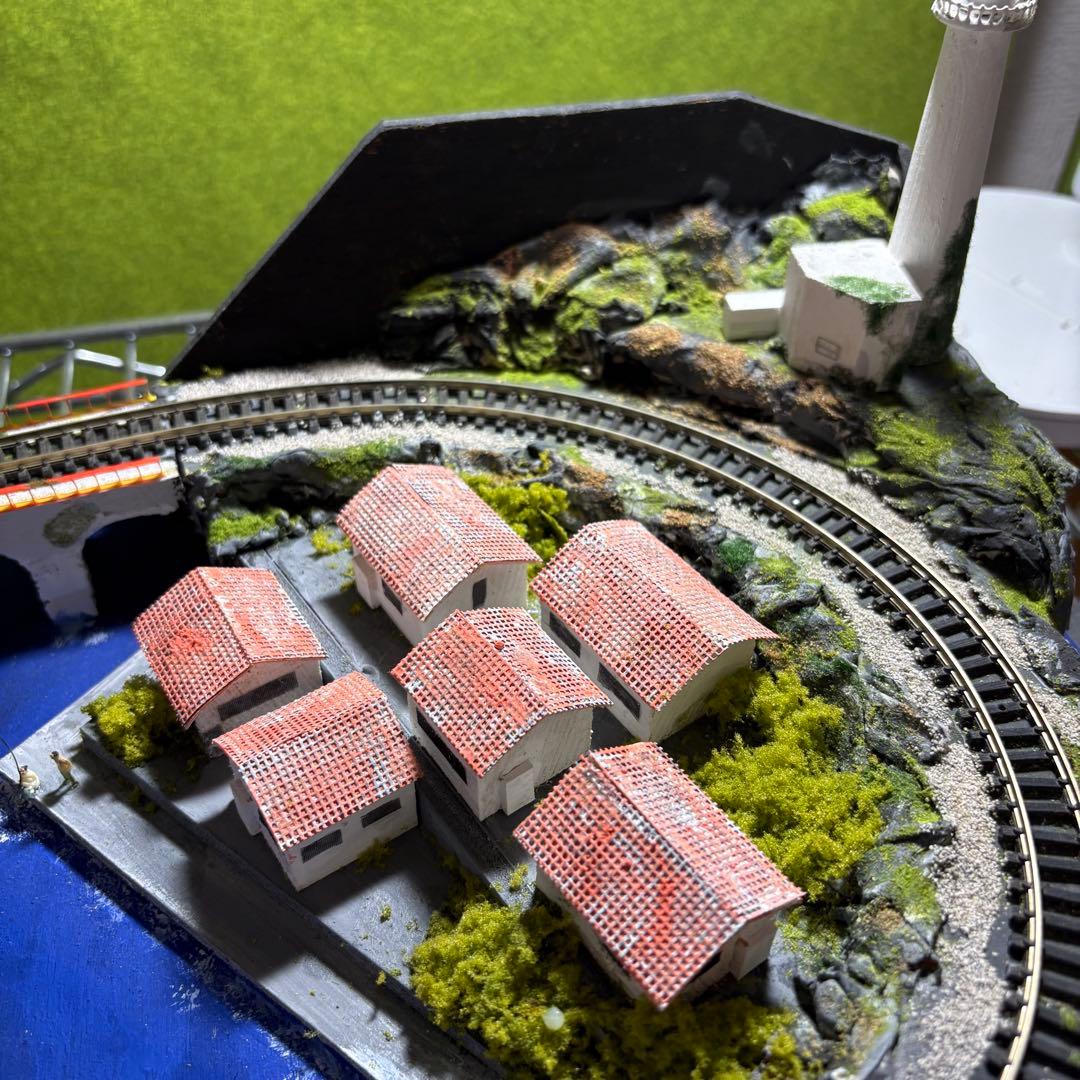 値下げ！　Nゲージ鉄道模型ジオラマ　港の風景