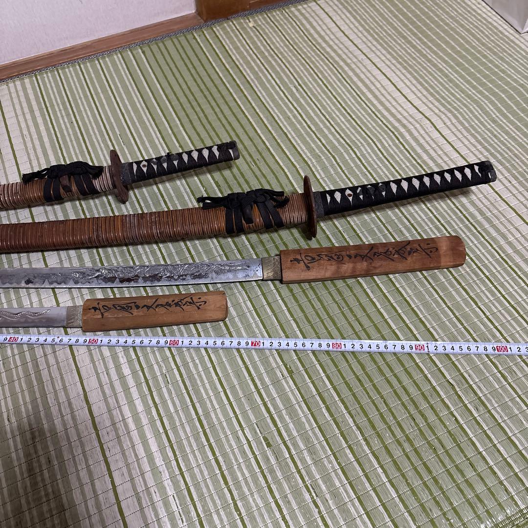 模造刀　模擬刀　武士　侍　伝統工芸　剣　ソード　太刀　小太刀　鞘　鍔　4本