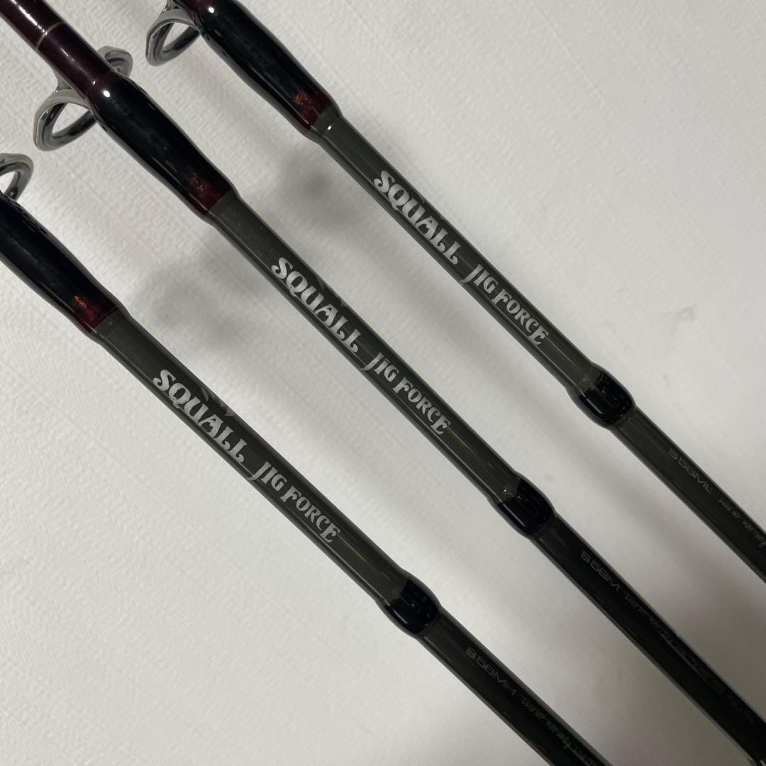 スコール SQUALL 58ML 58M 58MH ジギングロッド 3本セット
