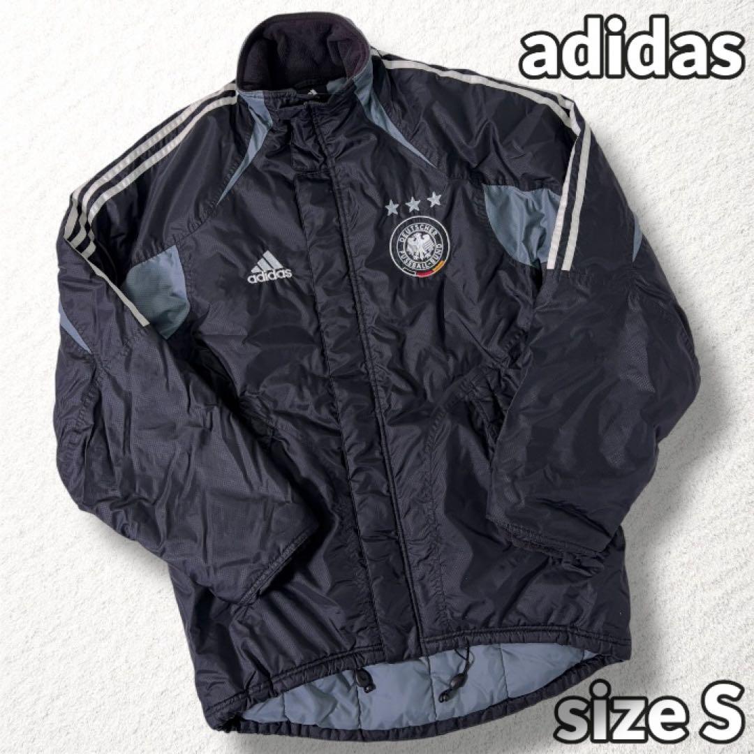 【adidas】00s ドイツ代表 中綿ベンチコート サッカー 万国旗タグ S