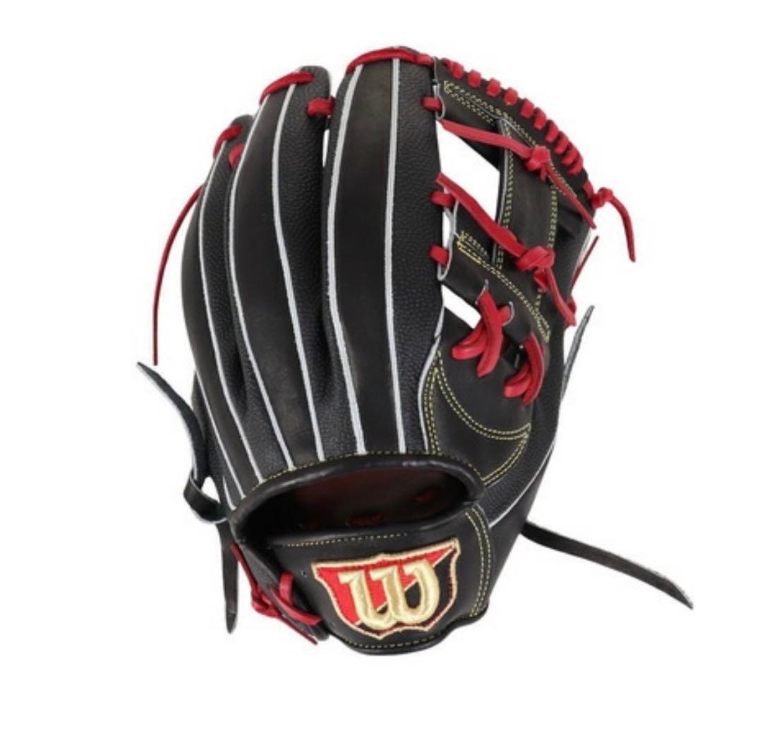 Wilson 軟式グローブ ブラック/レッド　87型