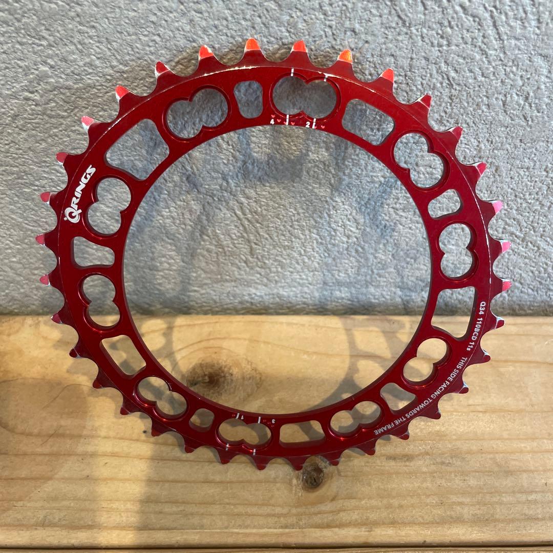 Q-RINGS Q50-34 110BCD 11s チェーンリング レッド