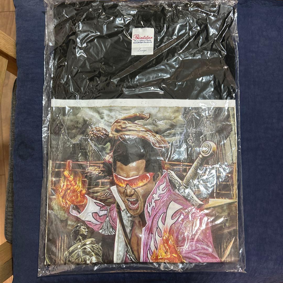 ★新品未使用★ 竹内力　キングriki プロレス　tシャツ 限定デザイン　L