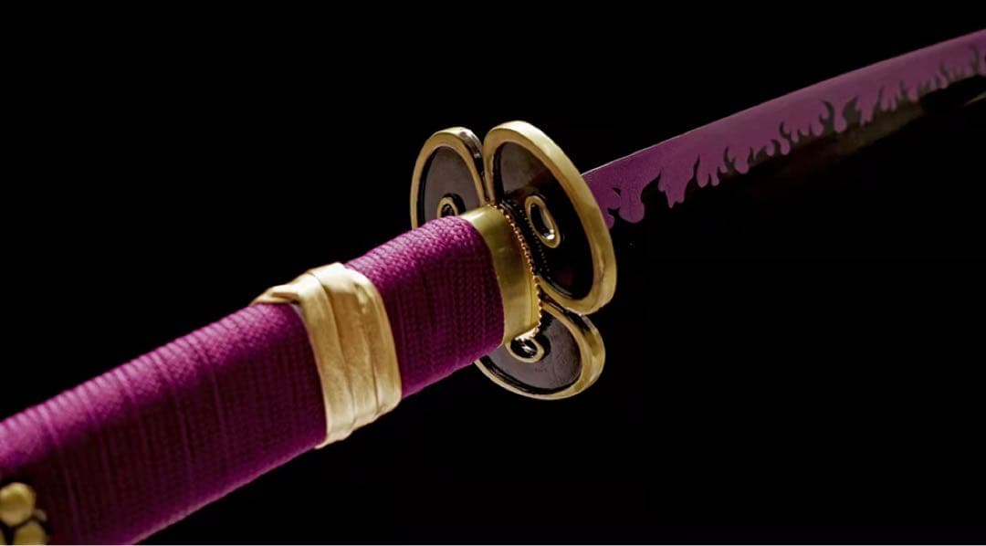 ワンピースシリーズ紫閻魔 模造刀 居合刀 武士道 ロールプレイ 手鍛造打