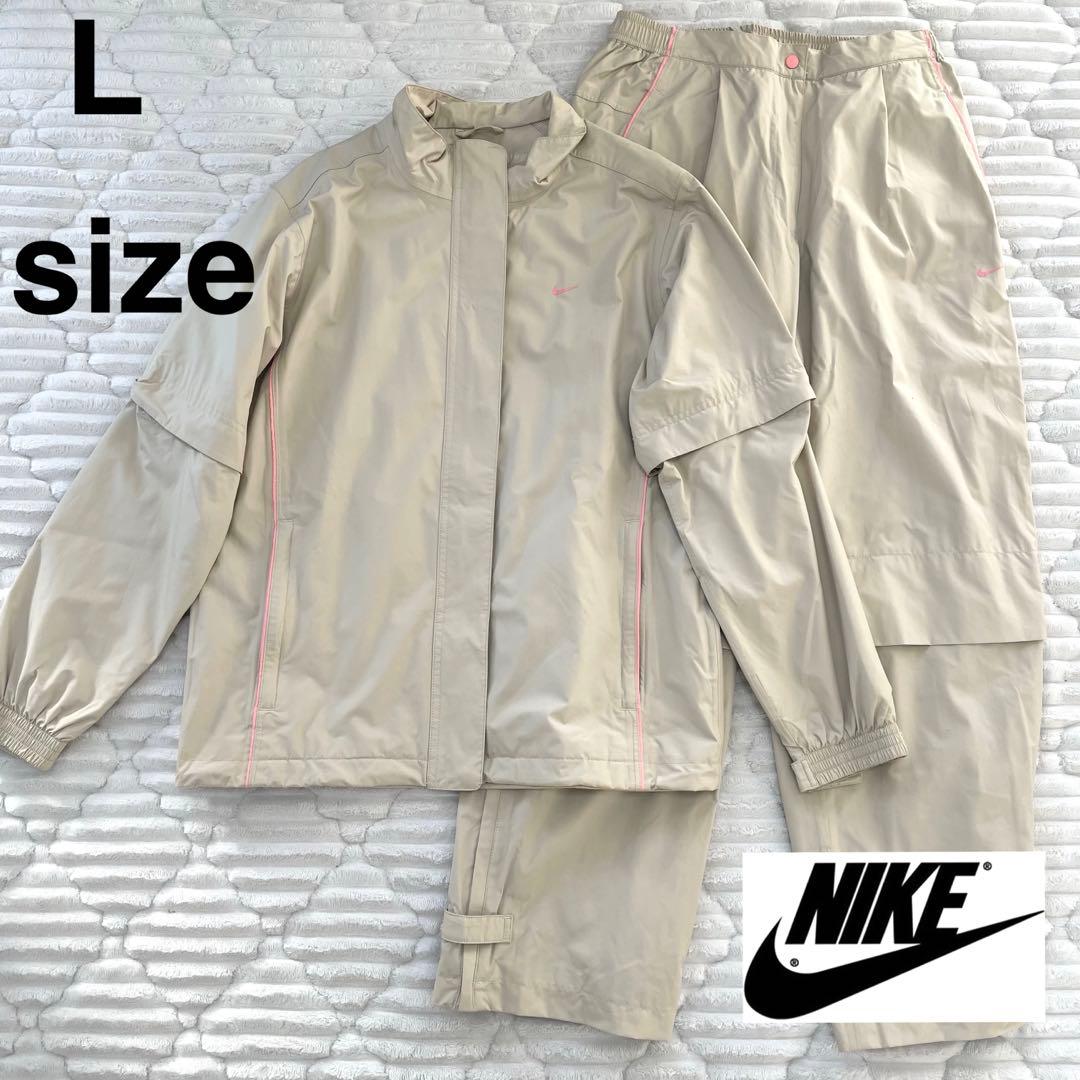 NIKE GOLFレディース ナイロンジャケット　レインウェア2way上下セット