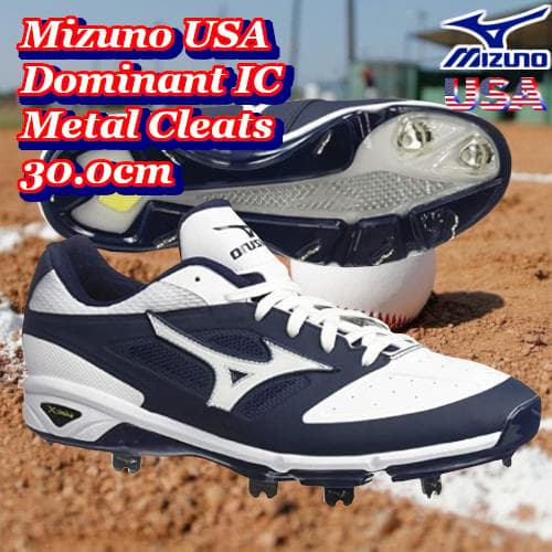 新品 USA ミズノ ドミナントIC スパイク 野球 金属スパイク 30.0