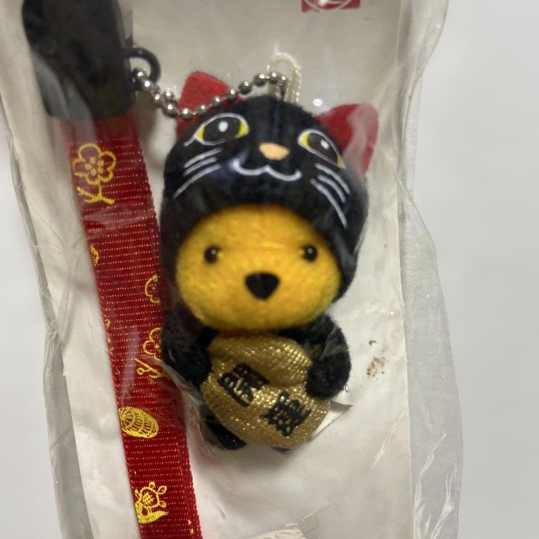 ★激レア★ディズニーストア★招き猫プーさんストラップ★ラッキーキャットプー★開運