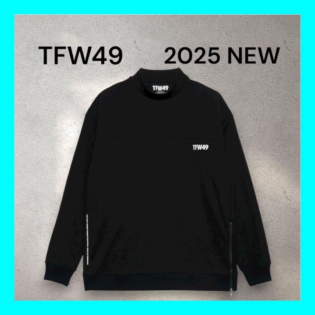 新品タグ付き⭐️TFW49 ⭐️2025FW新作⭐️モックネック　ブラック✖︎ブラック