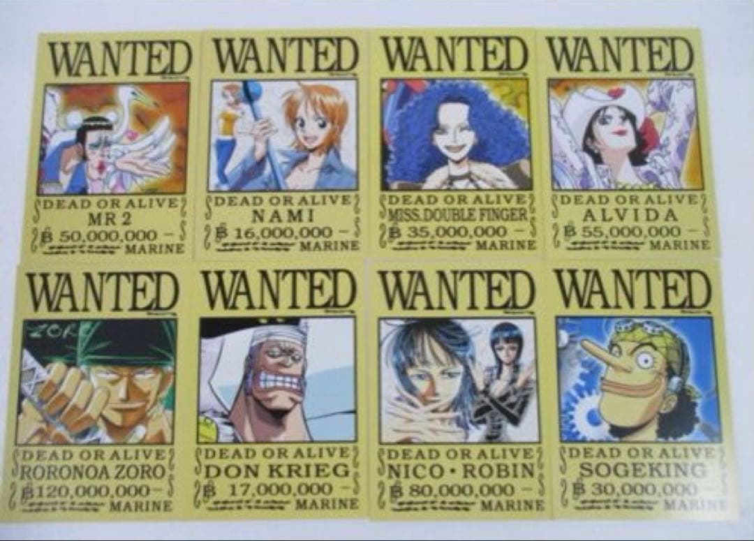 【希少】ワンピース アニメ10周年記念　手配書BOX ポストカード 48枚セット