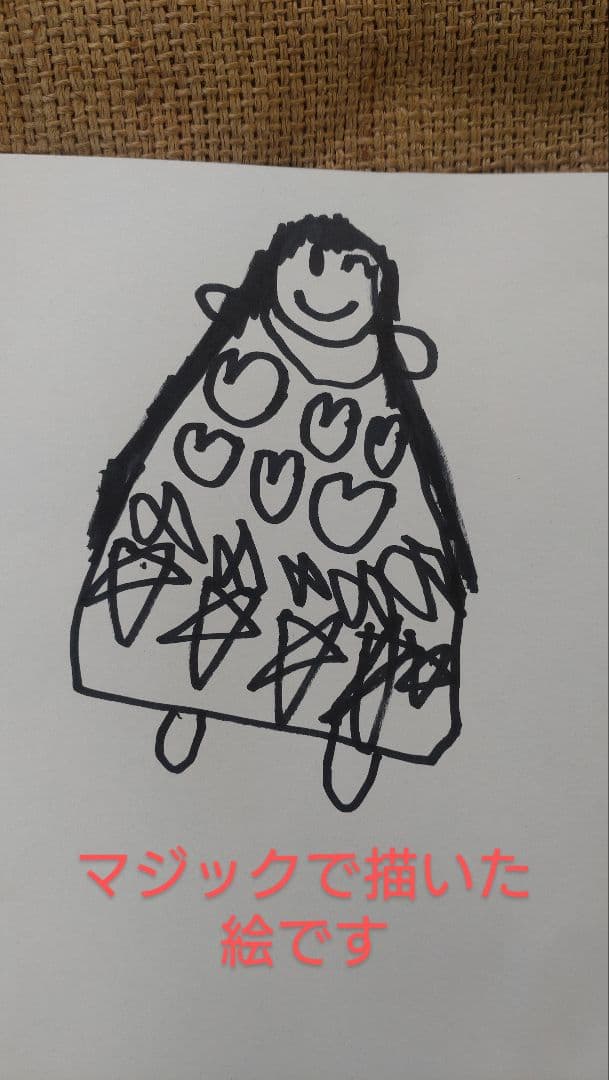 子供の絵をステッカーに♡