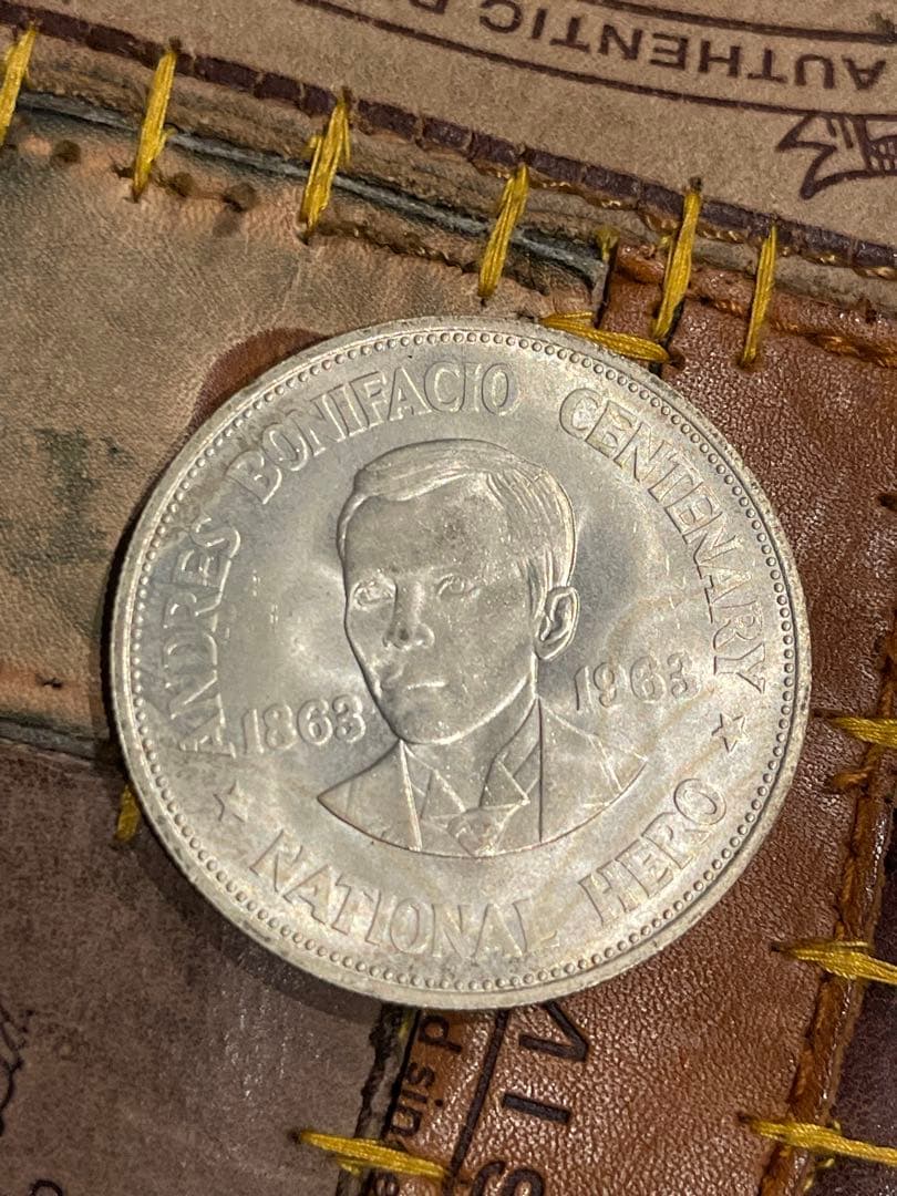 フィリピン　1963年　100周年　1ペソ　銀貨