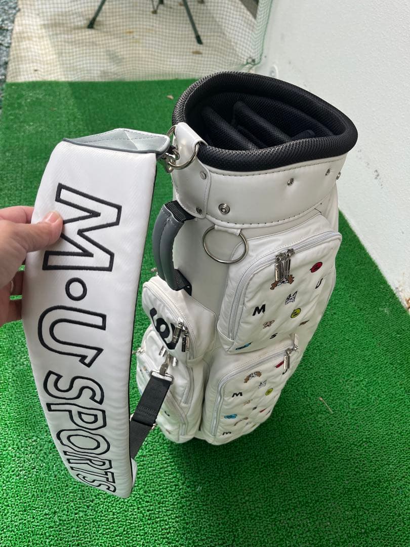 MU SPORTS キャディバッグ　ホワイト