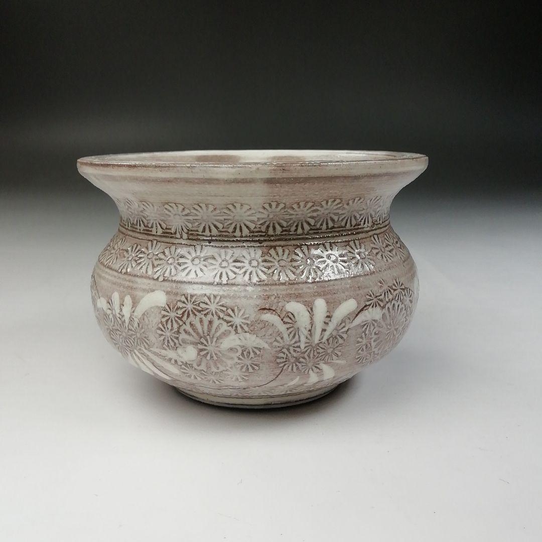 Ｔ７５４　蓋置　『紫三島砂金袋』『森里陶楽 造』　共箱　茶道具