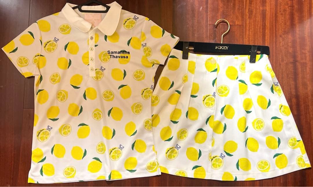 Samantha Thavasa ゴルフ　レモン柄 ポロシャツ&スカートのセット