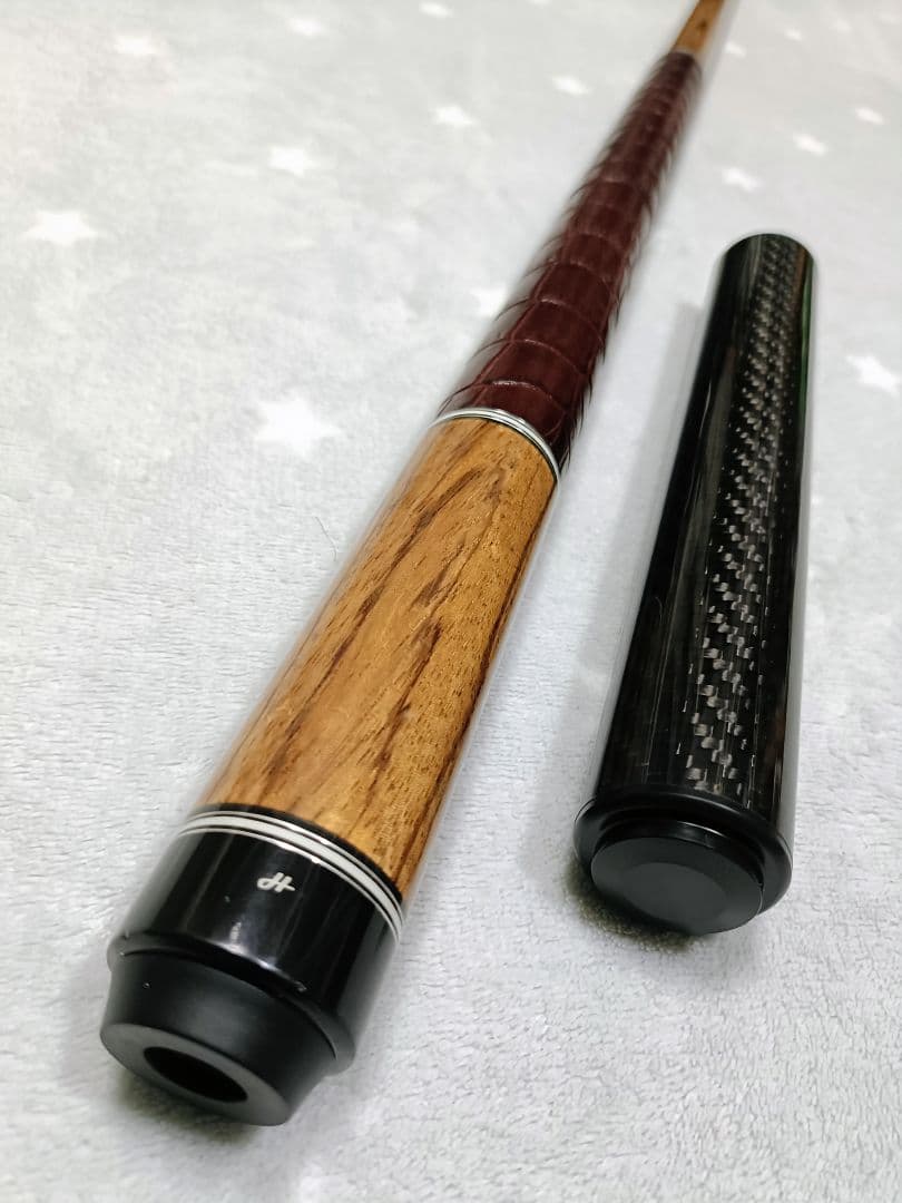 ★How Cue★美杢目★ボコテ★　★革巻き★エクステ付★ハオキュー★