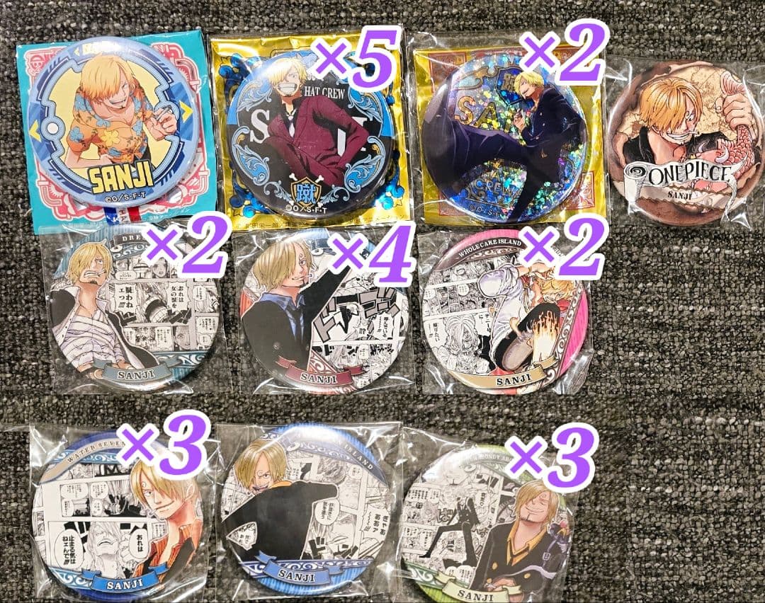 ワンピース ONEPIECE 輩缶バッジ 缶バッジ サンジ