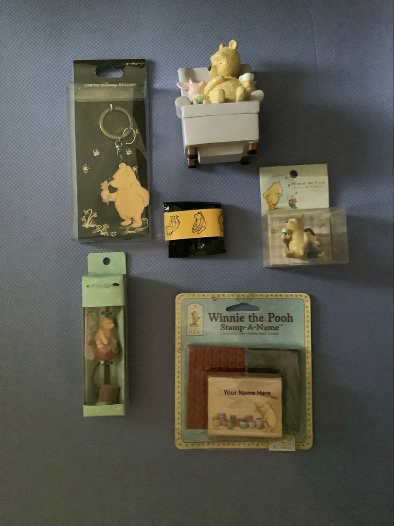 ディズニー クラッシックプー スタンプ キーホルダー 小物入れ