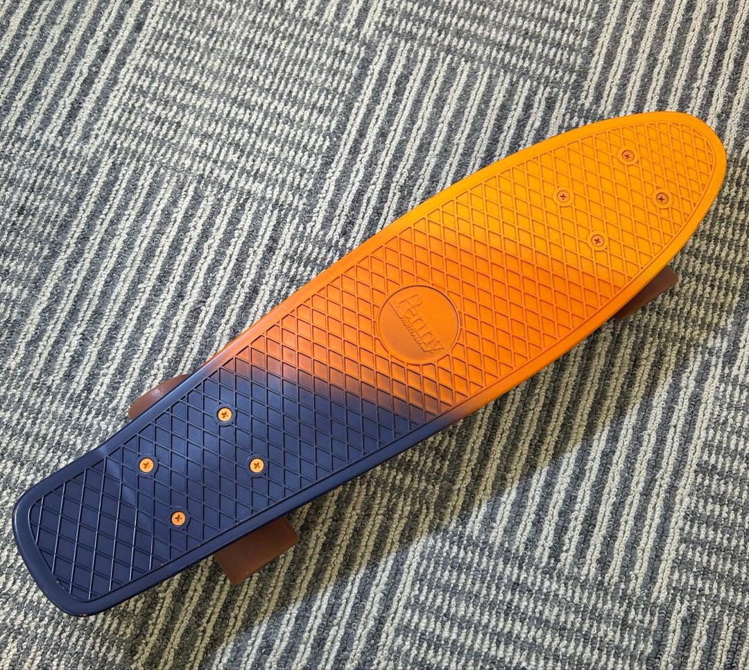 希少 Penny ペニー スケートボード オレンジ×ネイビー 22インチ