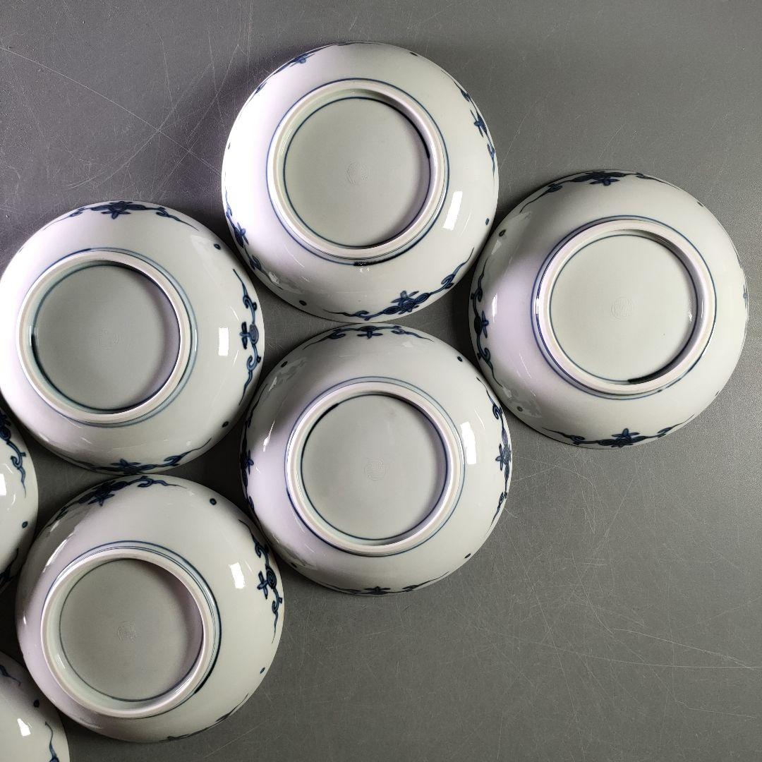 A940-5/萬暦意鳳凰画中皿7客/小皿/小鉢/向付/銘々皿/色絵/