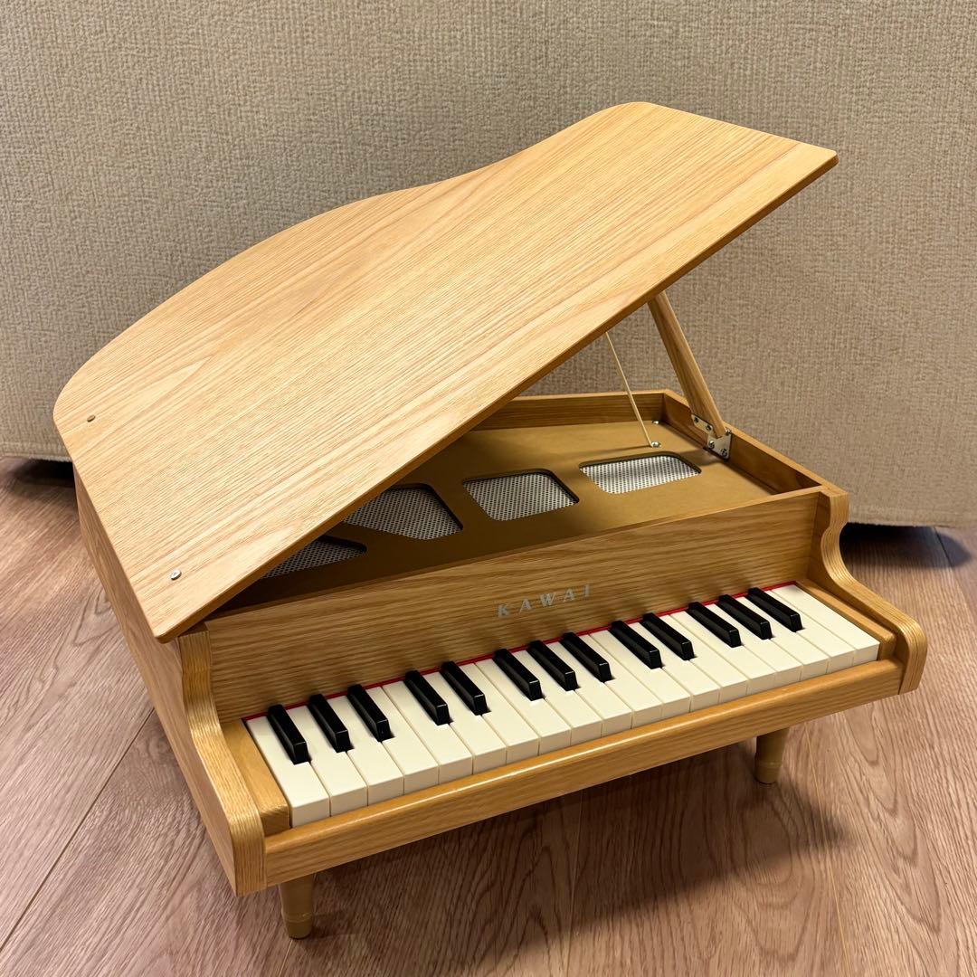美品 KAWAI カワイ ミニピアノ ナチュラル 1144 32鍵盤 おもちゃ