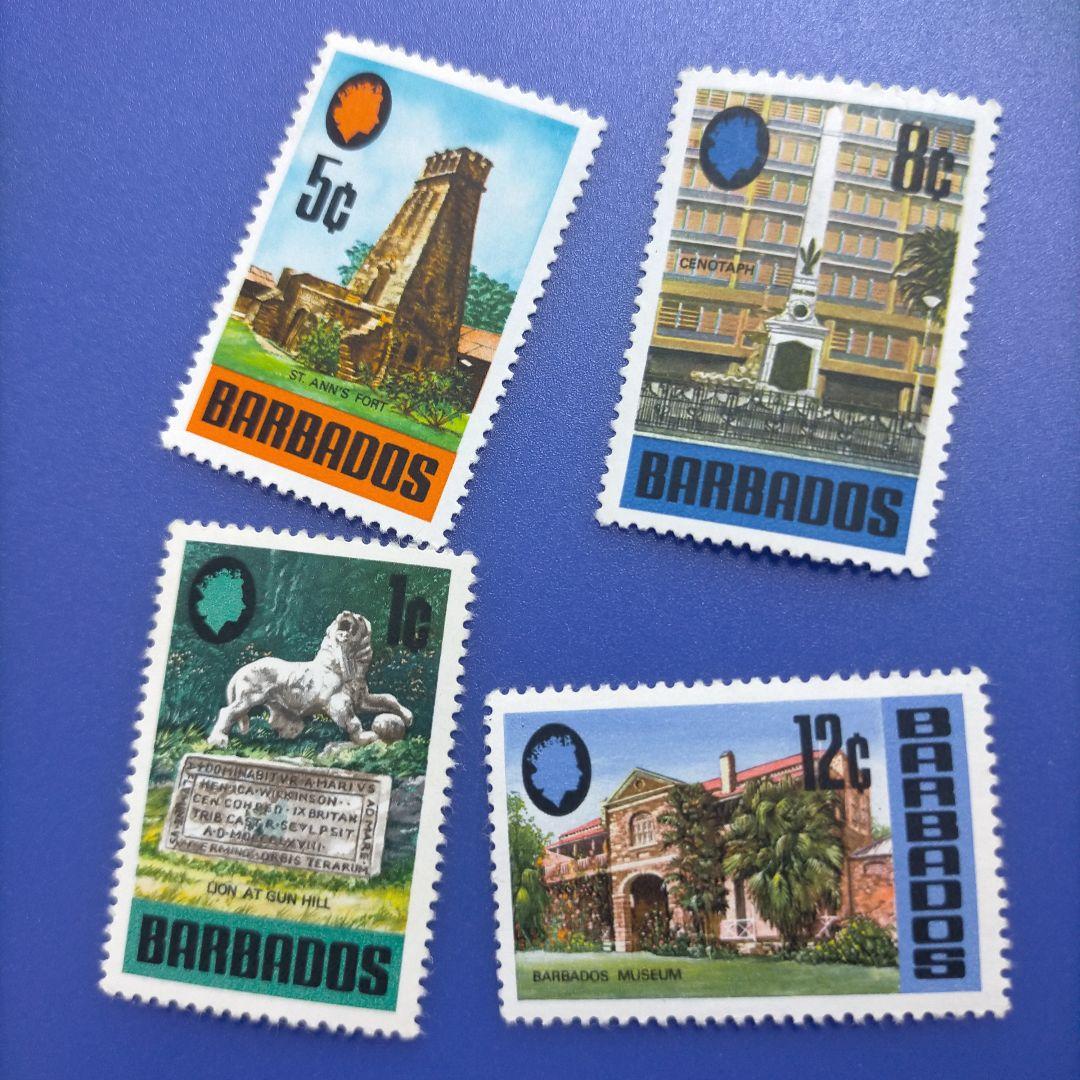 4298 外国切手 バルバドス 1973年 観光名所 建築風景 14種+追加2種