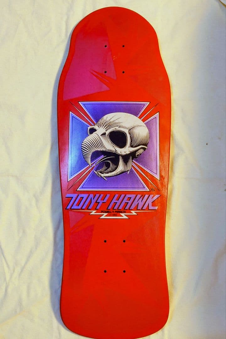 POWELL Tony Hawk スケートボードデッキ 赤ビンテージ