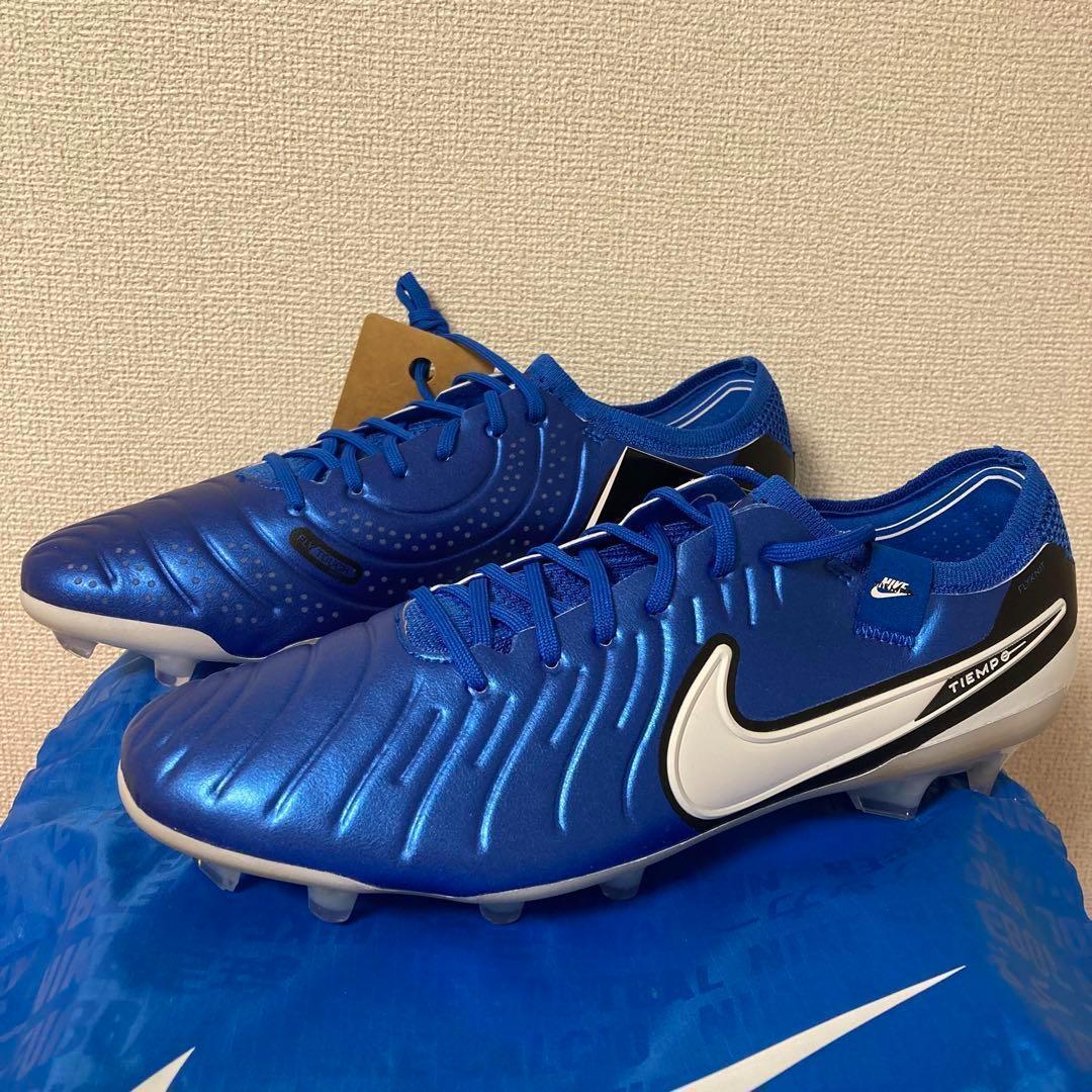 NIKEティエンポレジェンド10エリートFG 天然芝 青 スパイク 26.5cm