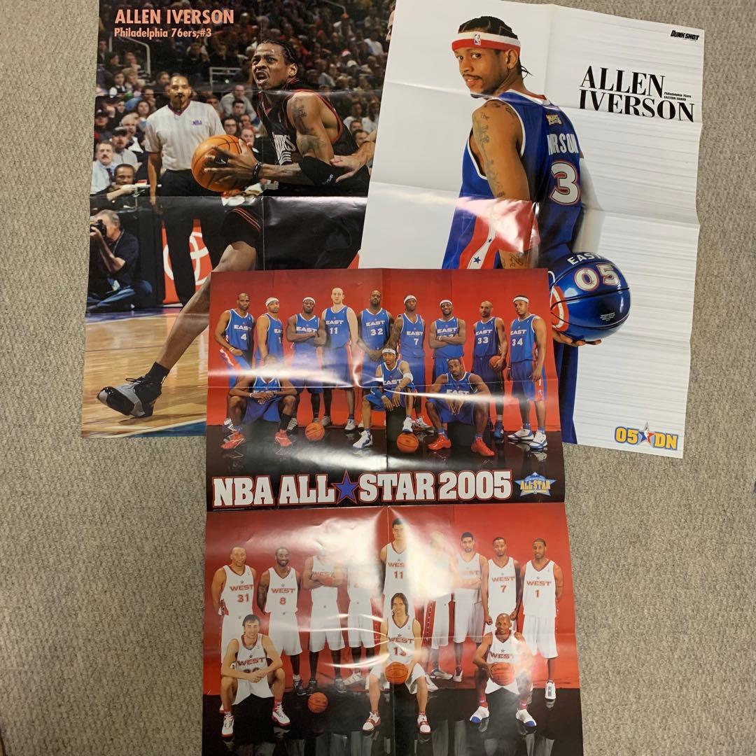 激レア）美品　NBAオールスター＆ヴィンスカーター＆アイバーソン＋中古ポスター