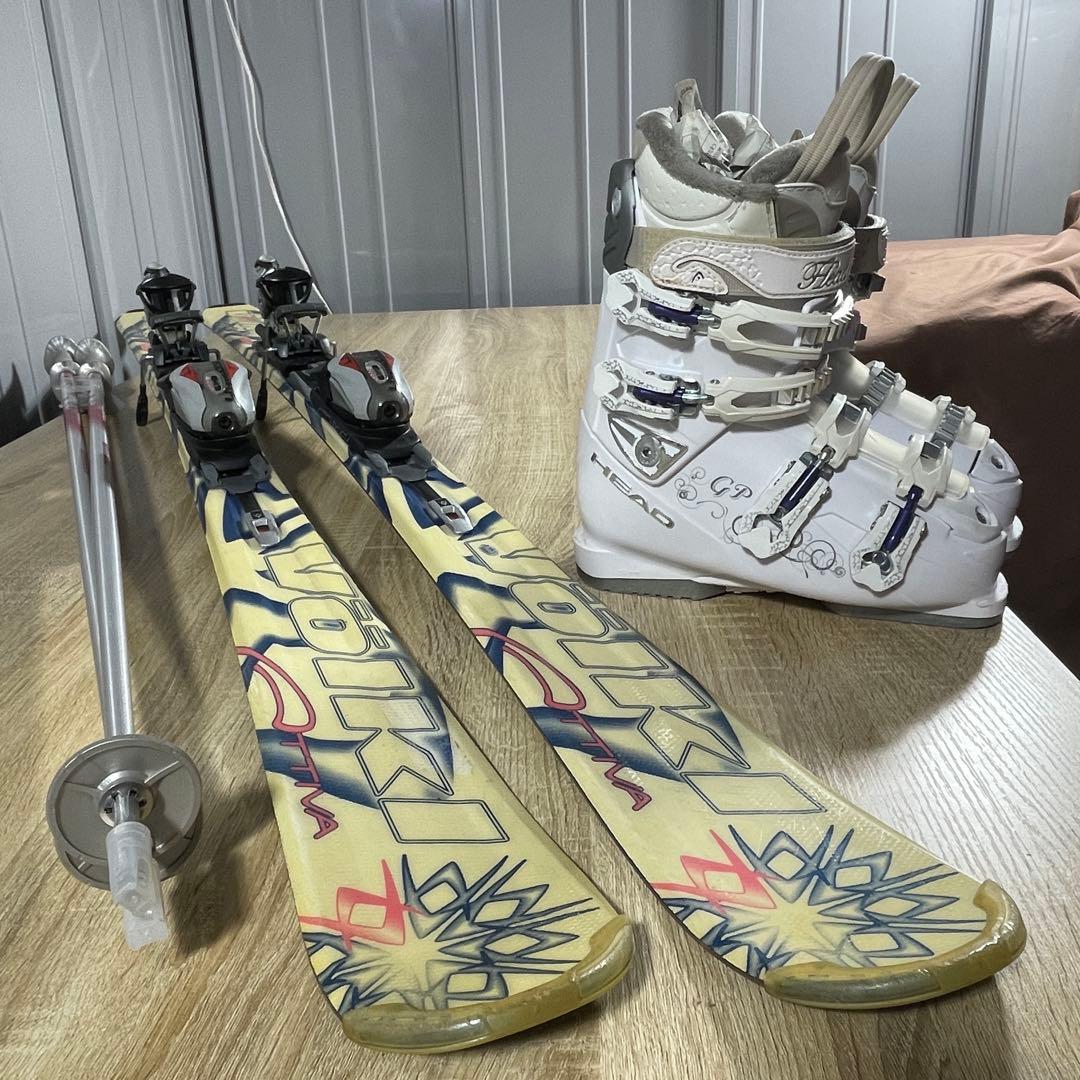 VOLKL154cmHEAD24/24.5cmストック115cmスキーセット