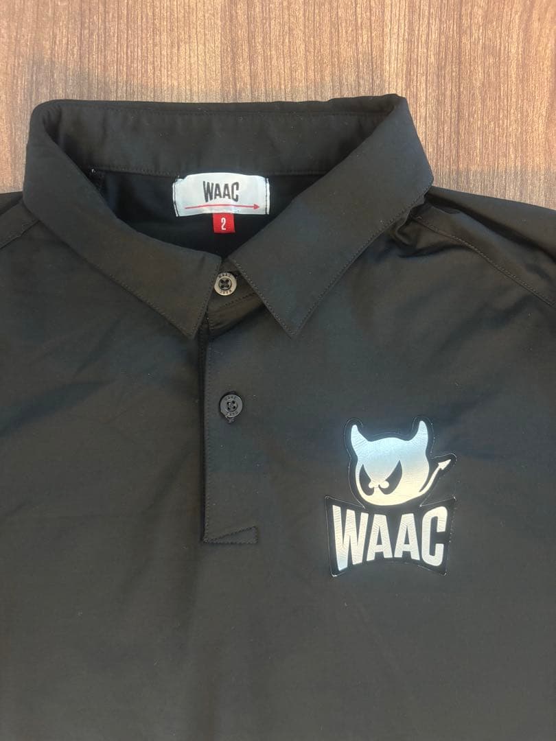 WAAC ブラック 長袖ポロシャツ ＋半袖ポロシャツ両サイズ2