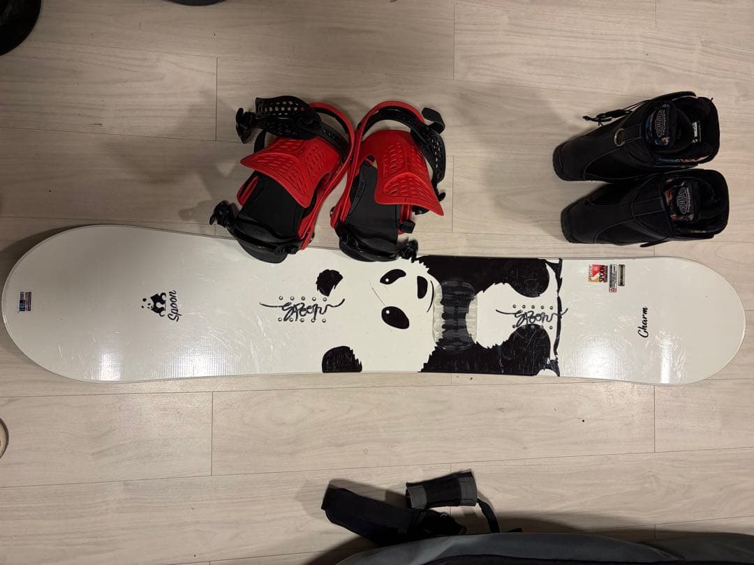 レディース スノーボード3点セット 23cm (Spoon/Flux/Ride)