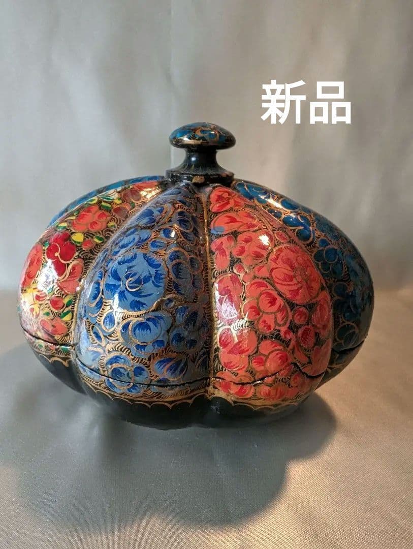 カシミール ペーパーマシュ 蓋付き 小鉢