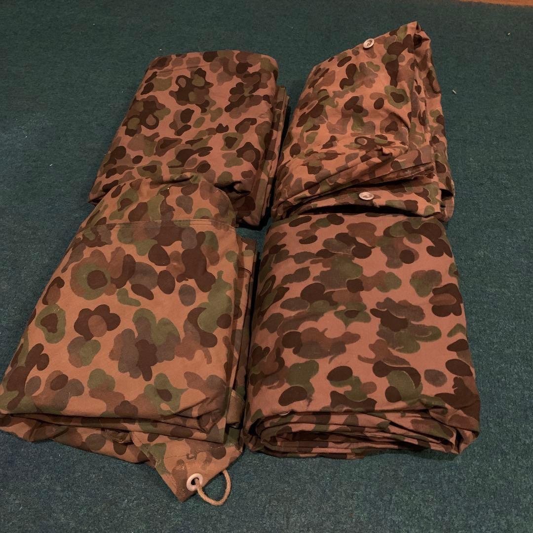 希少 オーストリア軍 ポンチョテント リバーシブル 3枚セット