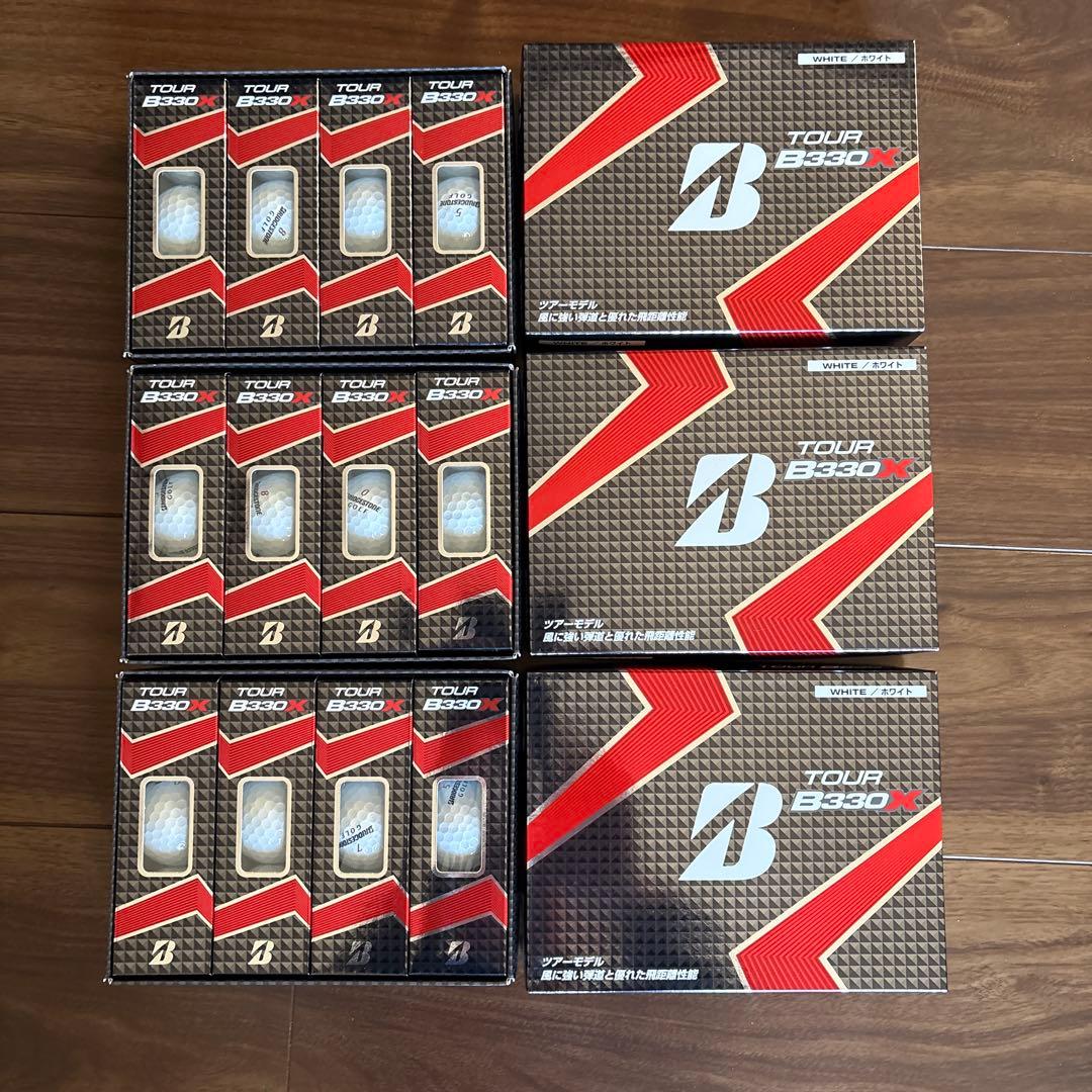ブリヂストンTOUR B330Xゴルフボール ホワイト 3ダース 未使用品