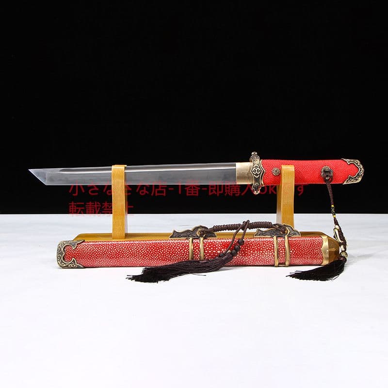 全魚皮唐横刀銅装T 10焼刃金 古兵器 武具 刀装具 日本刀 模造刀 居合刀