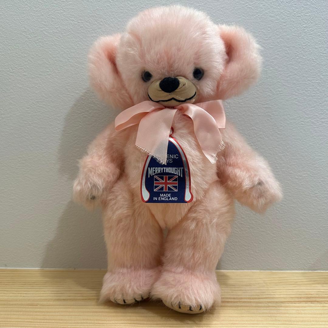 ヴィンテージ チーキー ピンク ナイロン メリーソート アンティーク テディベア