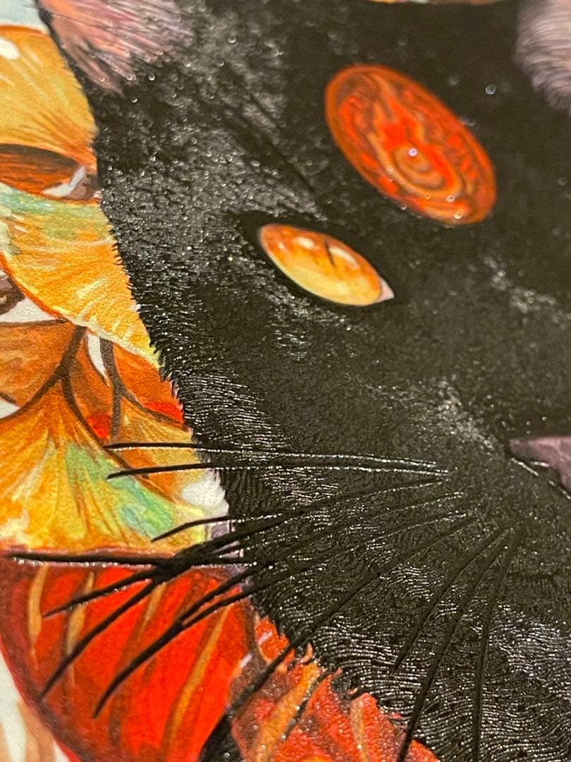 Displate ディスプレイット黒化け猫　メタルポースター